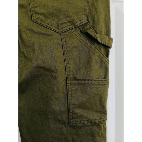 RE GENERATION WOMEN'S JEANS CARPENTER FLARE MID RISE GREEN DEMIN SIZE 7/28  172 - Picture 10 of 11